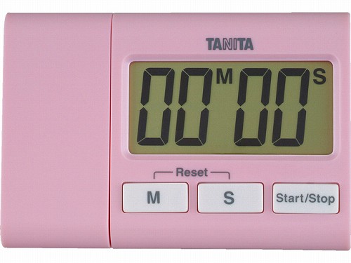 TD-389デジタルタイマー100分計 ピンク スタンド付
