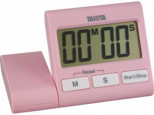 TD-389デジタルタイマー100分計 ピンク スタンド付