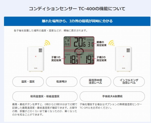 無線温湿度計 コンディションセンサー TC-400