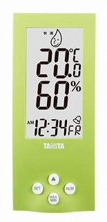 デジタル温湿度計TT551グリーン