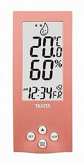 デジタル温湿度計TT551ピンク